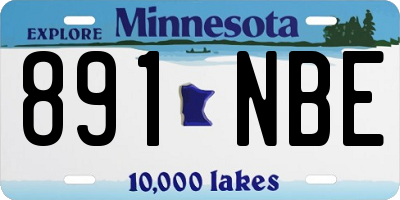 MN license plate 891NBE