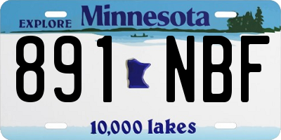 MN license plate 891NBF