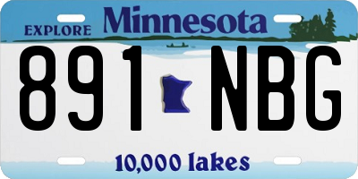 MN license plate 891NBG