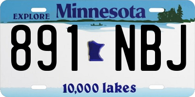 MN license plate 891NBJ