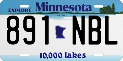 MN license plate 891NBL