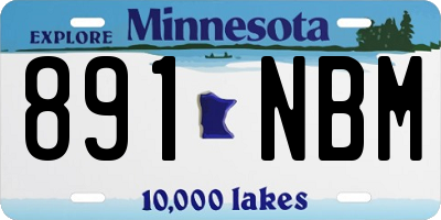 MN license plate 891NBM