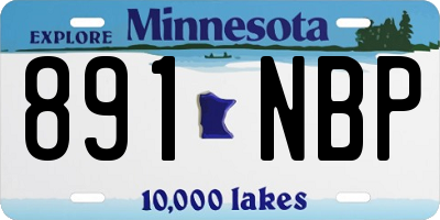 MN license plate 891NBP