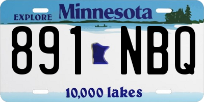 MN license plate 891NBQ