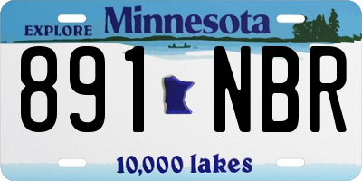 MN license plate 891NBR