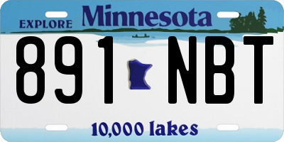 MN license plate 891NBT