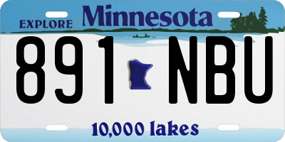 MN license plate 891NBU