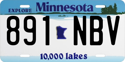 MN license plate 891NBV