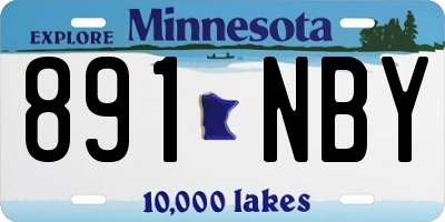 MN license plate 891NBY