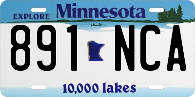MN license plate 891NCA
