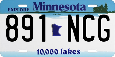 MN license plate 891NCG