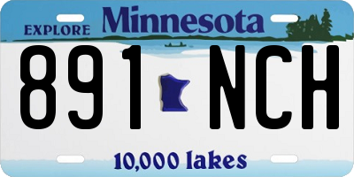 MN license plate 891NCH