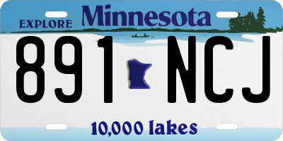 MN license plate 891NCJ