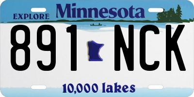 MN license plate 891NCK