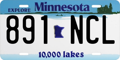 MN license plate 891NCL