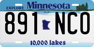 MN license plate 891NCO