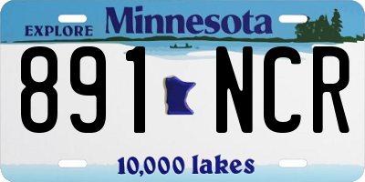 MN license plate 891NCR