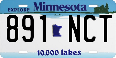 MN license plate 891NCT
