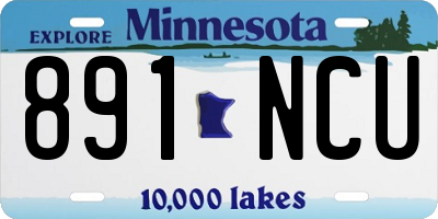 MN license plate 891NCU