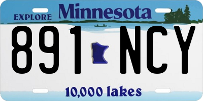 MN license plate 891NCY