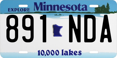 MN license plate 891NDA