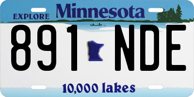 MN license plate 891NDE