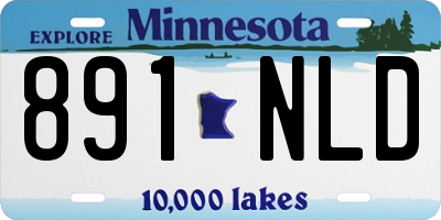 MN license plate 891NLD