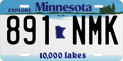 MN license plate 891NMK