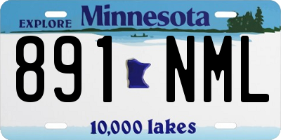 MN license plate 891NML