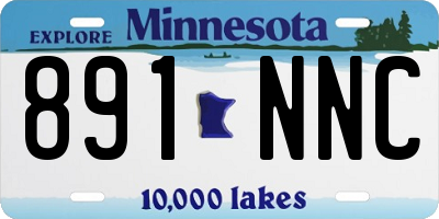 MN license plate 891NNC