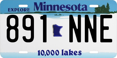 MN license plate 891NNE