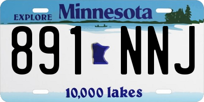 MN license plate 891NNJ