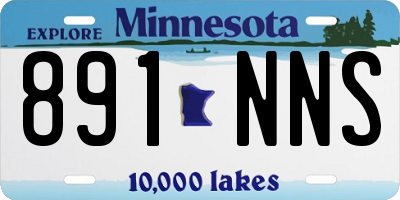 MN license plate 891NNS