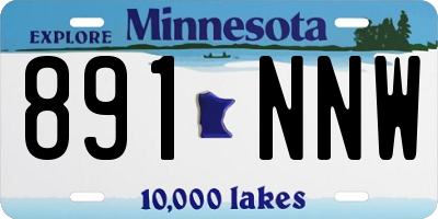 MN license plate 891NNW