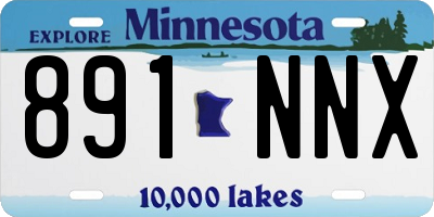 MN license plate 891NNX