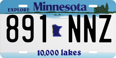 MN license plate 891NNZ