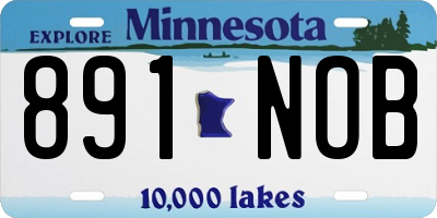 MN license plate 891NOB
