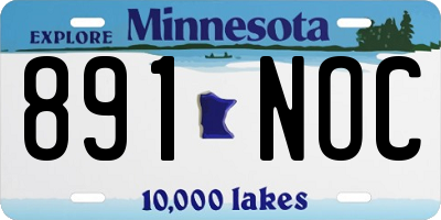 MN license plate 891NOC