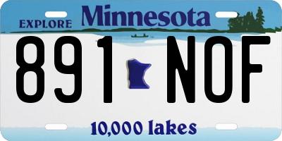 MN license plate 891NOF