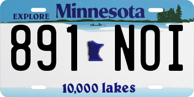 MN license plate 891NOI