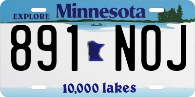 MN license plate 891NOJ