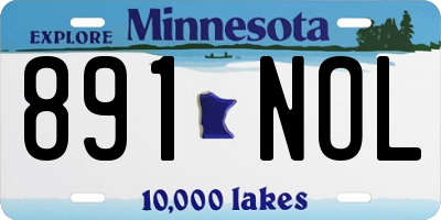 MN license plate 891NOL
