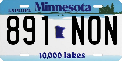 MN license plate 891NON
