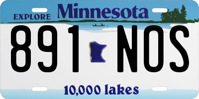 MN license plate 891NOS