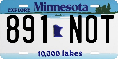 MN license plate 891NOT