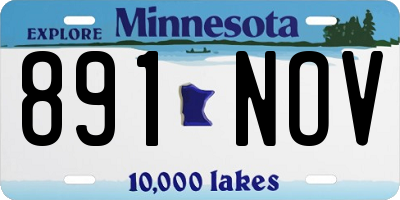 MN license plate 891NOV