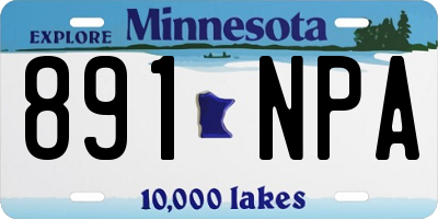 MN license plate 891NPA