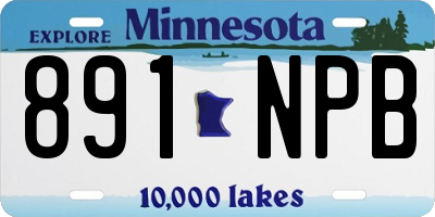 MN license plate 891NPB