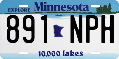 MN license plate 891NPH