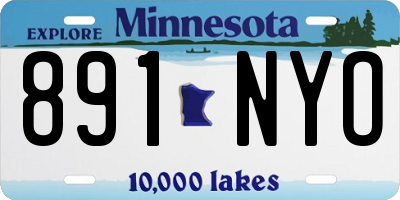 MN license plate 891NYO